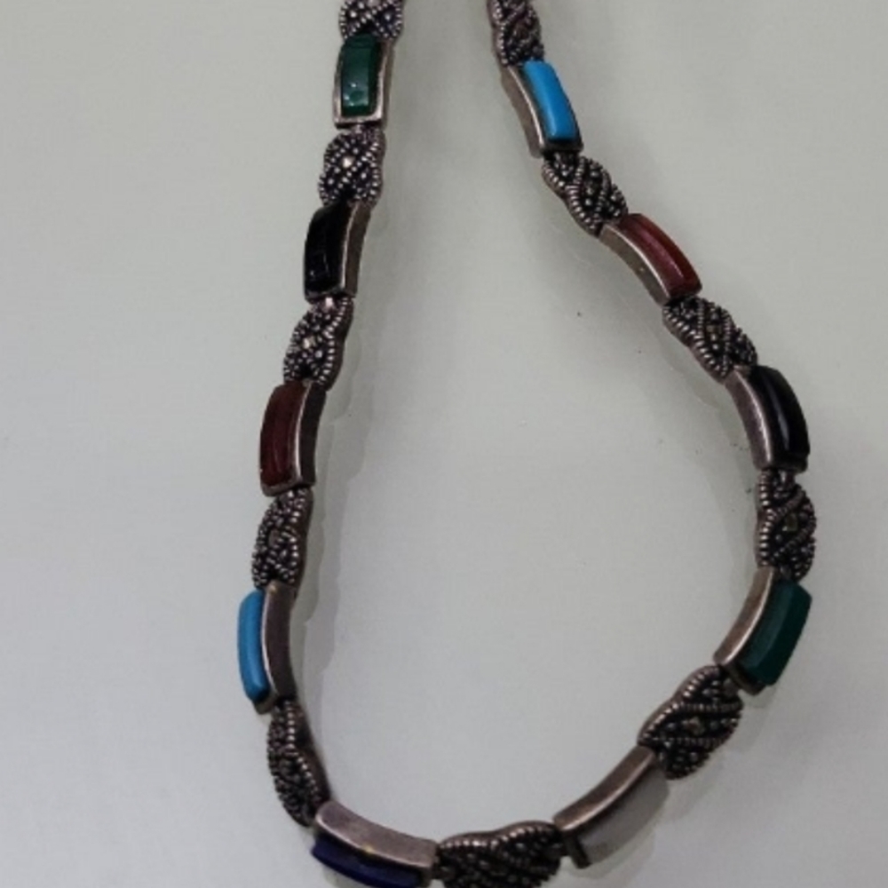 Stamped silver 925 markazette bracelet